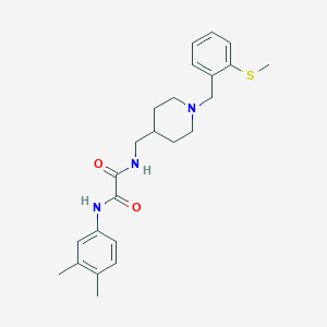 N1-(3,4-dimethylphenyl)-N2-((1-(2-(methylthio)benzyl)piperidin-4-yl)methyl)oxalamide