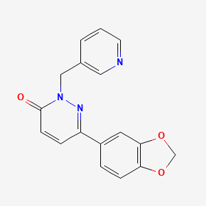 molecular formula C17H13N3O3 B2528831 6-(苯并[d][1,3]二氧杂环-5-基)-2-(吡啶-3-基甲基)嘧啶并-3(2H)-酮 CAS No. 922880-85-1