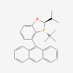 molecular formula C28H29OP B2528834 (2R,3R)-4-(Anthracen-9-yl)-3-(tert-butyl)-2-isopropyl-2,3-dihydrobenzo[d][1,3]oxaphosphole CAS No. 1891002-60-0