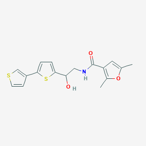 molecular formula C17H17NO3S2 B2528836 N-(2-([2,3'-bithiophen]-5-yl)-2-hydroxyethyl)-2,5-dimethylfuran-3-carboxamide CAS No. 2191265-67-3