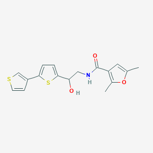 N-(2-([2,3'-bithiophen]-5-yl)-2-hydroxyethyl)-2,5-dimethylfuran-3-carboxamide