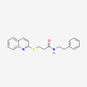 molecular formula C20H20N2OS B2528852 N-(2-苯乙基)-3-(喹啉-2-基硫代)丙酰胺 CAS No. 671198-71-3