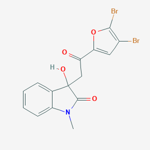 molecular formula C15H11Br2NO4 B252886 3-[2-(4,5-dibromo-2-furyl)-2-oxoethyl]-3-hydroxy-1-methyl-1,3-dihydro-2H-indol-2-one 