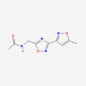 molecular formula C9H10N4O3 B2528873 N-((3-(5-甲基异恶唑-3-基)-1,2,4-恶二唑-5-基)甲基)乙酰胺 CAS No. 1903440-18-5