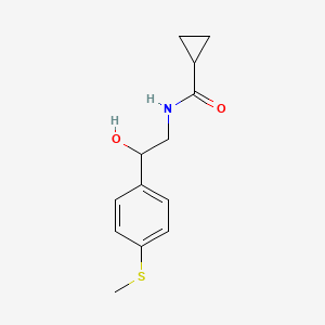 molecular formula C13H17NO2S B2528875 N-(2-羟基-2-(4-(甲硫基)苯基)乙基)环丙烷甲酰胺 CAS No. 1448044-86-7