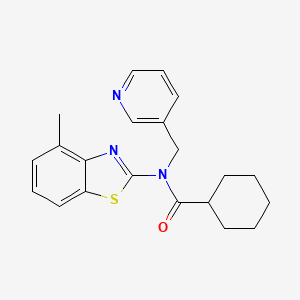 N-(4-methylbenzo[d]thiazol-2-yl)-N-(pyridin-3-ylmethyl)cyclohexanecarboxamide