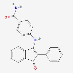 molecular formula C22H16N2O2 B2528882 4-((1-氧代-2-苯基茚-3-基)氨基)苯甲酰胺 CAS No. 1024229-91-1