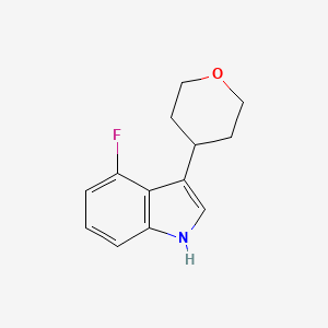 4-Fluoro-3-(tetrahydro-2H-pyran-4-yl)-1H-indole