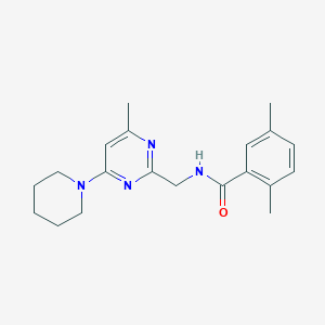 molecular formula C20H26N4O B2528901 2,5-dimethyl-N-((4-methyl-6-(piperidin-1-yl)pyrimidin-2-yl)methyl)benzamide CAS No. 1797660-19-5