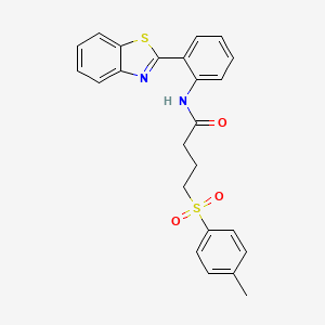 molecular formula C24H22N2O3S2 B2528902 N-(2-(苯并[d]噻唑-2-基)苯基)-4-甲苯磺酰丁酰胺 CAS No. 941987-12-8