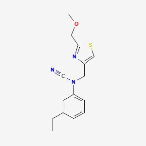 N-cyano-3-ethyl-N-{[2-(methoxymethyl)-1,3-thiazol-4-yl]methyl}aniline
