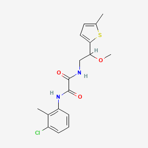 molecular formula C17H19ClN2O3S B2528907 N1-(3-chloro-2-methylphenyl)-N2-(2-methoxy-2-(5-methylthiophen-2-yl)ethyl)oxalamide CAS No. 1796949-52-4