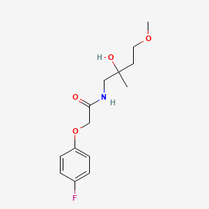 molecular formula C14H20FNO4 B2528920 2-(4-氟苯氧基)-N-(2-羟基-4-甲氧基-2-甲基丁基)乙酰胺 CAS No. 1914762-12-1