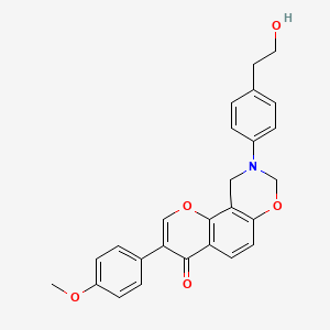 molecular formula C26H23NO5 B2528925 9-(4-(2-羟乙基)苯基)-3-(4-甲氧基苯基)-9,10-二氢苯并色喃[8,7-e][1,3]恶嗪-4(8H)-酮 CAS No. 929828-96-6
