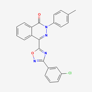 molecular formula C23H15ClN4O2 B2528926 4-[3-(3-chlorophenyl)-1,2,4-oxadiazol-5-yl]-2-(4-methylphenyl)phthalazin-1(2H)-one CAS No. 1291838-28-2