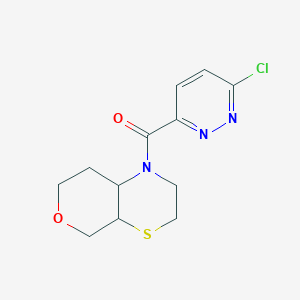 molecular formula C12H14ClN3O2S B2528935 3-Chloro-6-{octahydropyrano[3,4-b]thiomorpholine-1-carbonyl}pyridazine CAS No. 1808366-71-3