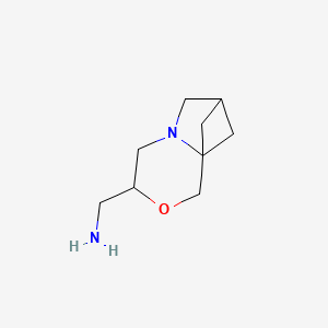 molecular formula C9H16N2O B2528937 {3-氧杂-6-氮杂三环[6.1.1.0,1,6]癸-4-基}甲胺 CAS No. 1989672-87-8