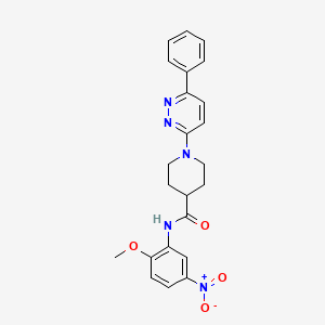 molecular formula C23H23N5O4 B2528938 N-(2-methoxy-5-nitrophenyl)-1-(6-phenylpyridazin-3-yl)piperidine-4-carboxamide CAS No. 1105230-91-8
