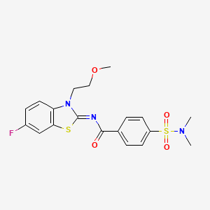 4-(dimethylsulfamoyl)-N-[(2Z)-6-fluoro-3-(2-methoxyethyl)-2,3-dihydro-1,3-benzothiazol-2-ylidene]benzamide