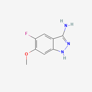 molecular formula C8H8FN3O B2528946 5-氟-6-甲氧基-1H-吲唑-3-胺 CAS No. 1394069-10-3