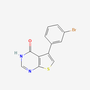 molecular formula C12H7BrN2OS B2528958 5-(3-溴苯基)-3H-硫杂[2,3-d]嘧啶-4-酮 CAS No. 2377032-82-9