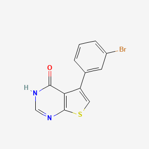 molecular formula C12H7BrN2OS B2528958 5-(3-ブロモフェニル)-3H-チエノ[2,3-d]ピリミジン-4-オン CAS No. 2377032-82-9