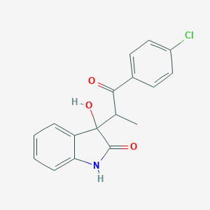 molecular formula C17H14ClNO3 B252896 3-[1-(4-chlorophenyl)-1-oxopropan-2-yl]-3-hydroxy-1,3-dihydro-2H-indol-2-one 