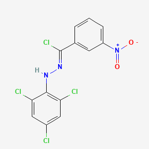 (1Z)-3-Nitro-N-(2,4,6-trichlorophenyl)benzenecarbohydrazonoyl chloride