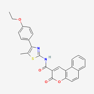 molecular formula C26H20N2O4S B2528970 N-[4-(4-ethoxyphenyl)-5-methyl-1,3-thiazol-2-yl]-3-oxo-3H-benzo[f]chromene-2-carboxamide CAS No. 536732-90-8