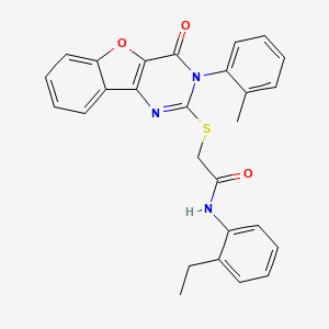 N-(2-ethylphenyl)-2-((4-oxo-3-(o-tolyl)-3,4-dihydrobenzofuro[3,2-d]pyrimidin-2-yl)thio)acetamide