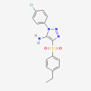 1-(4-chlorophenyl)-4-[(4-ethylphenyl)sulfonyl]-1H-1,2,3-triazol-5-amine