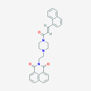 (E)-2-(2-(4-(3-(naphthalen-1-yl)acryloyl)piperazin-1-yl)ethyl)-1H-benzo[de]isoquinoline-1,3(2H)-dione