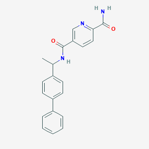 molecular formula C21H19N3O2 B2528981 5-N-[1-(4-Phenylphenyl)ethyl]pyridine-2,5-dicarboxamide CAS No. 2408964-31-6
