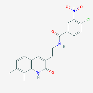 4-chloro-N-[2-(7,8-dimethyl-2-oxo-1,2-dihydroquinolin-3-yl)ethyl]-3-nitrobenzamide