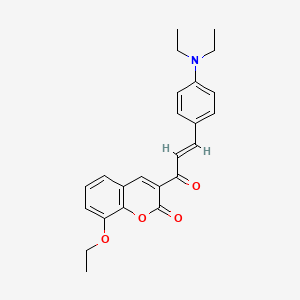 (E)-3-(3-(4-(diethylamino)phenyl)acryloyl)-8-ethoxy-2H-chromen-2-one
