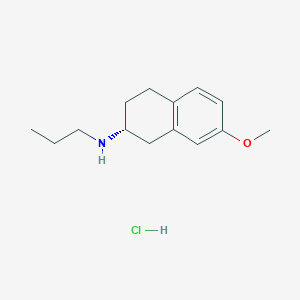 molecular formula C14H22ClNO B2528990 (R)-(+)-7-methoxy-N-propyl-2-aminotetraline hydrochloride CAS No. 93503-08-3