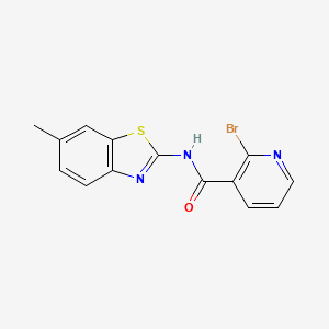 molecular formula C14H10BrN3OS B2528998 2-bromo-N-(6-methyl-1,3-benzothiazol-2-yl)pyridine-3-carboxamide CAS No. 1428086-40-1