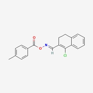 molecular formula C19H16ClNO2 B2529010 4-Chloro-3-({[(4-methylbenzoyl)oxy]imino}methyl)-1,2-dihydronaphthalene CAS No. 477887-88-0