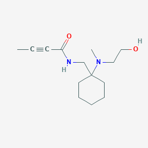 molecular formula C14H24N2O2 B2529011 N-[[1-[2-Hydroxyethyl(methyl)amino]cyclohexyl]methyl]but-2-ynamide CAS No. 2411288-25-8