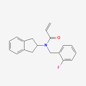molecular formula C19H18FNO B2529013 N-(2,3-Dihydro-1H-inden-2-yl)-N-[(2-fluorophenyl)methyl]prop-2-enamide CAS No. 2411256-44-3