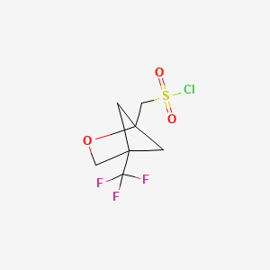 molecular formula C7H8ClF3O3S B2529016 [4-(Trifluoromethyl)-2-oxabicyclo[2.1.1]hexan-1-yl]methanesulfonyl chloride CAS No. 2551118-56-8