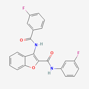 molecular formula C22H14F2N2O3 B2529018 3-(3-fluorobenzamido)-N-(3-fluorophenyl)benzofuran-2-carboxamide CAS No. 847407-77-6