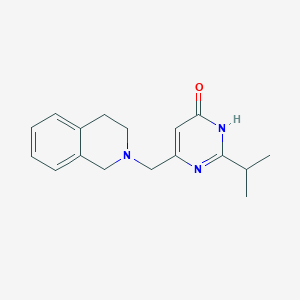 molecular formula C17H21N3O B2529024 6-[3,4-dihydro-2(1H)-isoquinolinylmethyl]-2-isopropyl-4(3H)-pyrimidinone CAS No. 1205866-52-9