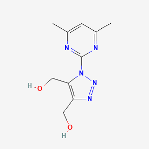 molecular formula C10H13N5O2 B2529025 [1-(4,6-Dimethyl-2-pyrimidinyl)-5-(hydroxymethyl)-1H-1,2,3-triazol-4-yl]methanol CAS No. 886361-66-6