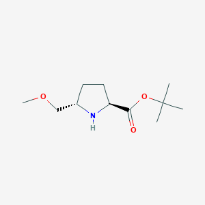 molecular formula C11H21NO3 B2529030 Tert-butyl (2S,5S)-5-(methoxymethyl)pyrrolidine-2-carboxylate CAS No. 2248284-46-8