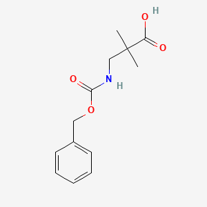 molecular formula C13H17NO4 B2529055 3-(((苄氧羰基)氨基)-2,2-二甲基丙酸 CAS No. 80253-36-7