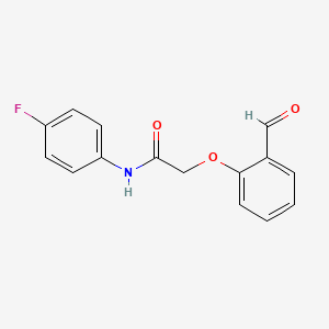 molecular formula C15H12FNO3 B2529074 N-(4-氟苯基)-2-(2-甲酰苯氧基)乙酰胺 CAS No. 428489-90-1