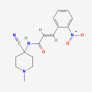 molecular formula C16H18N4O3 B2529075 (E)-N-(4-氰基-1-甲基哌啶-4-基)-3-(2-硝基苯基)丙-2-烯酰胺 CAS No. 1355939-35-3