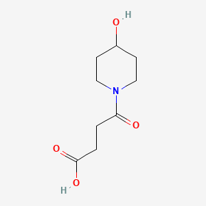 molecular formula C9H15NO4 B2529082 4-(4-羟基哌啶-1-基)-4-氧代丁酸 CAS No. 676341-64-3