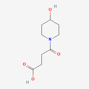 molecular formula C9H15NO4 B2529082 4-(4-ヒドロキシピペリジン-1-イル)-4-オキソブタン酸 CAS No. 676341-64-3